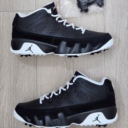 Nike Air Jordan 9 Retro Low Golf Shoes Barons FN6930-001 Men's Size 6.5 / Women's Size 8 B GRADES ⚾️