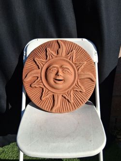 Terracotta Sun Face Wall Plaque