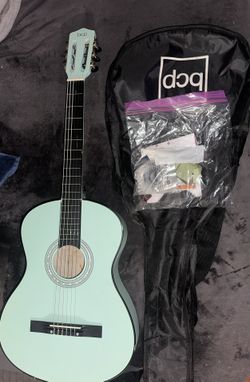BCP Acoustic Guitar – Mint Green + Bag & Extras 