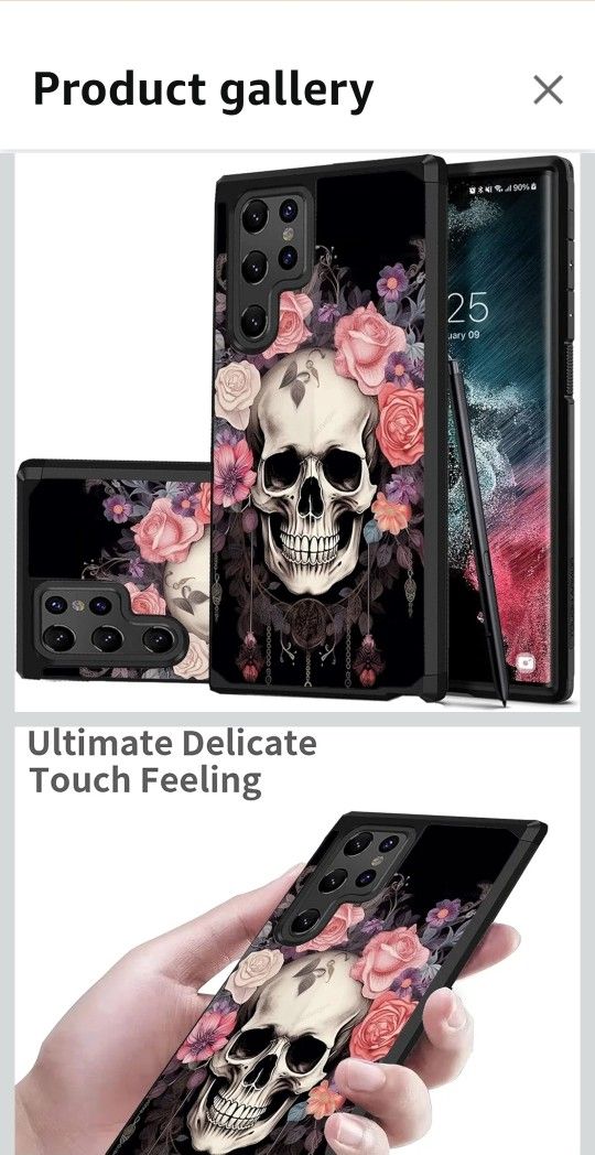 BFRKXOCK Case for Galaxy S23 Ultra Case with, Dual Layer Hybrid Hard PC & Soft Silicone Rugged Shockproof Protective Phone Case for Samsung Galaxy S23