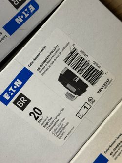 Eaton circuit breakers arc fault combination 20amp or 15amp $40 each dual function 20amp $45 each firm on price