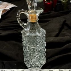 Vintage 1960s Anchor Hocking Westboard 7 And 1/2-in Cruet With Stopper