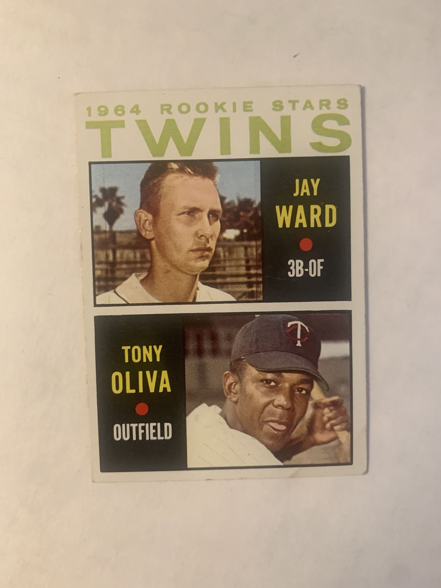 1964 Topps Rookie Stars Baseball Card #116 Tony Oliva, Jay Ward (RC)