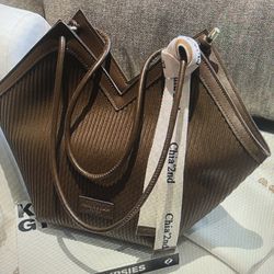 Vertical Pattern Women's Bag French Casual Bag