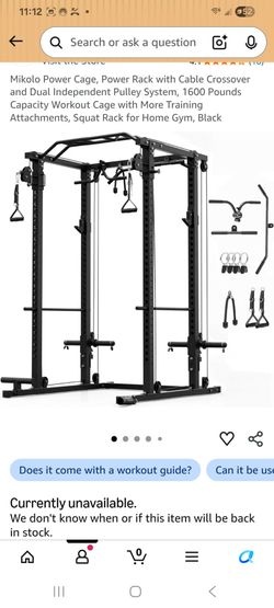 MIKOLO Power Cage / Squat Rack with Dual Cable Crossover — $550 OBO