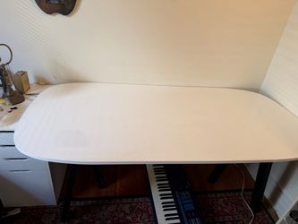 Large white oblong IKEA table