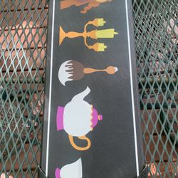 Disney Beauty And The Beast Plaque 