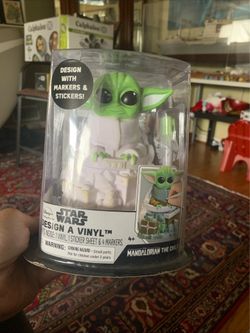 DISNEY Star Wars Design a Vinyl Mandolorian The Child YODA Stickers Markers NEW