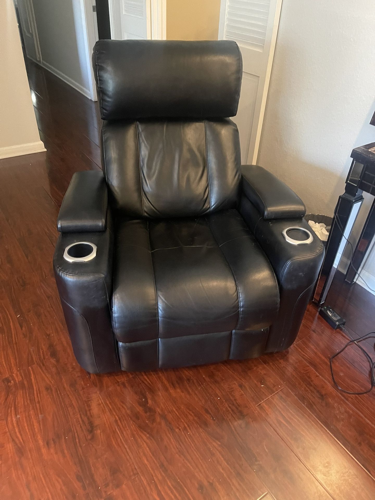 Leather recliner