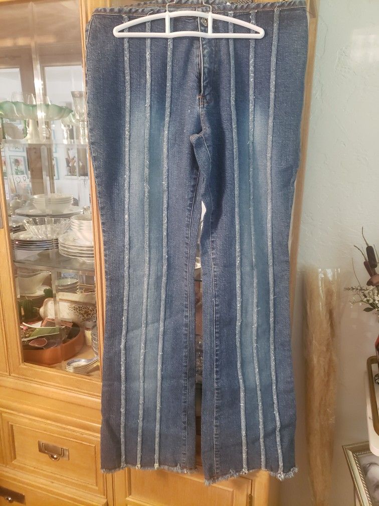 Rare Vtg. Fringe Denim Zana Di Jeans