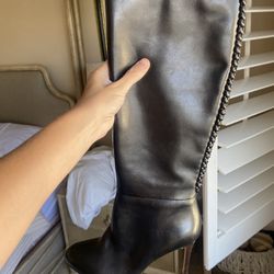 Coach Black Leather Knee High Boots