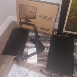 ASUS VA24D 23.8" Monitors with VIVO Dual Monitor Mount