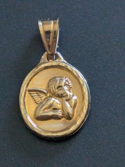 Angel pendant, 14kt