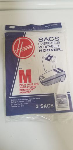 Hoover Genuine Type M Vacuum Cleaner Bags 3 Pack New in Package Older Stock