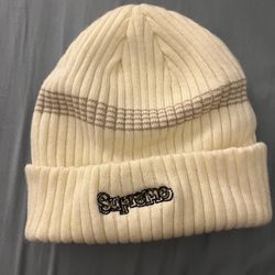 Supreme Gonz Logo Beanie - White 