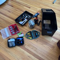 Box Of Tools, Accessories, Home Repair Items!
