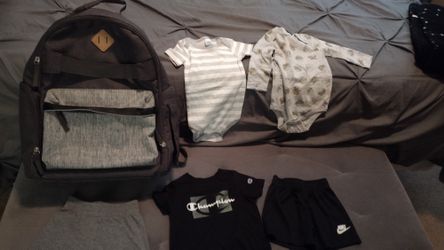 Baby Boy Clothes And Diaper Bag Backpack 
