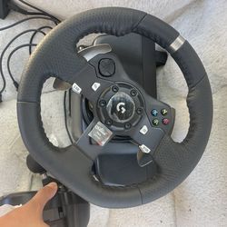 Logitech G29 setup (wheel + pedals, with the upgraded Alice Pick grip)
