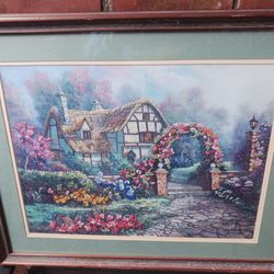 Embroidery Painting Signed 