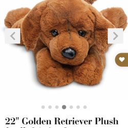 💝 🐕   NWT Adorable Golden Retriever Stuffed Animal Puppy with Adoption/Birth Certificate.  Nice Gift 🎁!    Only $12