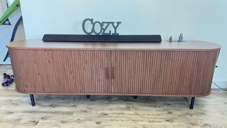 55 Inch TV Stand with Power Outlet & Storage for TVs up to 60 Inches