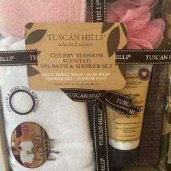 Tuscan Hills Cherry Blossom Spa Bath And Shower Set