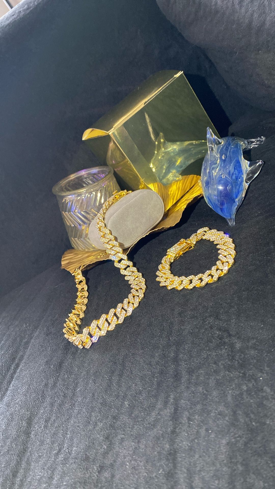 Two Piece Set 20 Inch And Bracelet Combination, Yellow Lab Ice Italiano🇮🇹