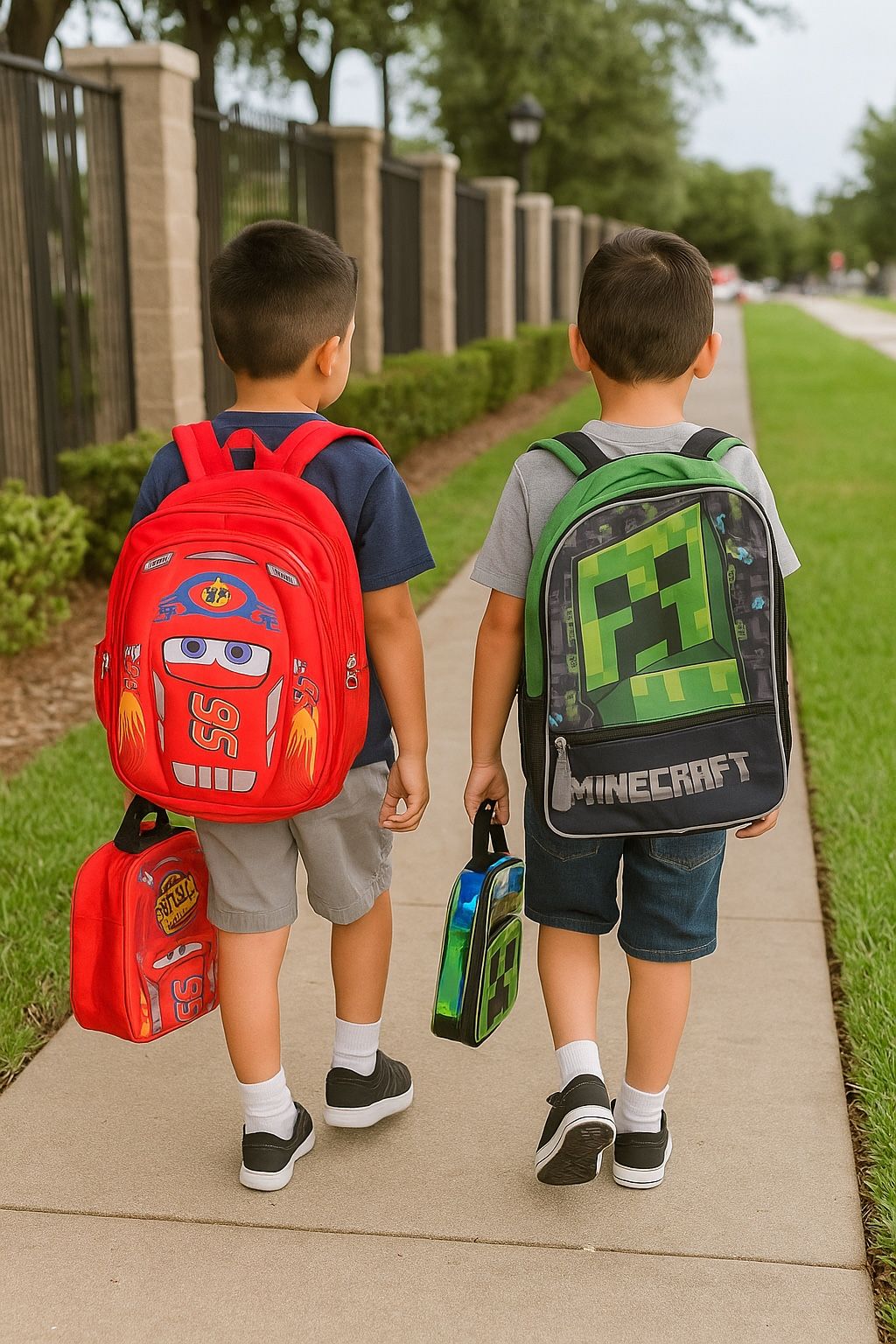 Cars & Minecraft Backpack + Lunchbox Sets β $10 Each / $18 Both