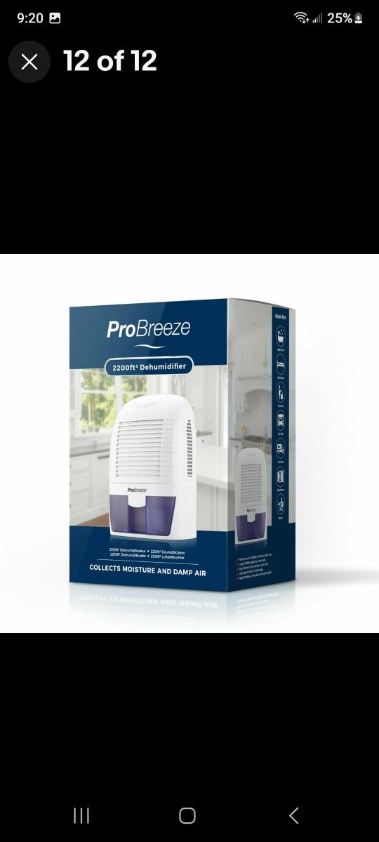 ProBreeze 2200ft3 Dehumidifier