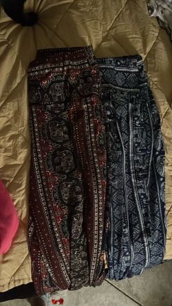 Two pairs of patterned leggings for $5