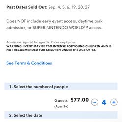Hollywood Horror Nights 4pack 