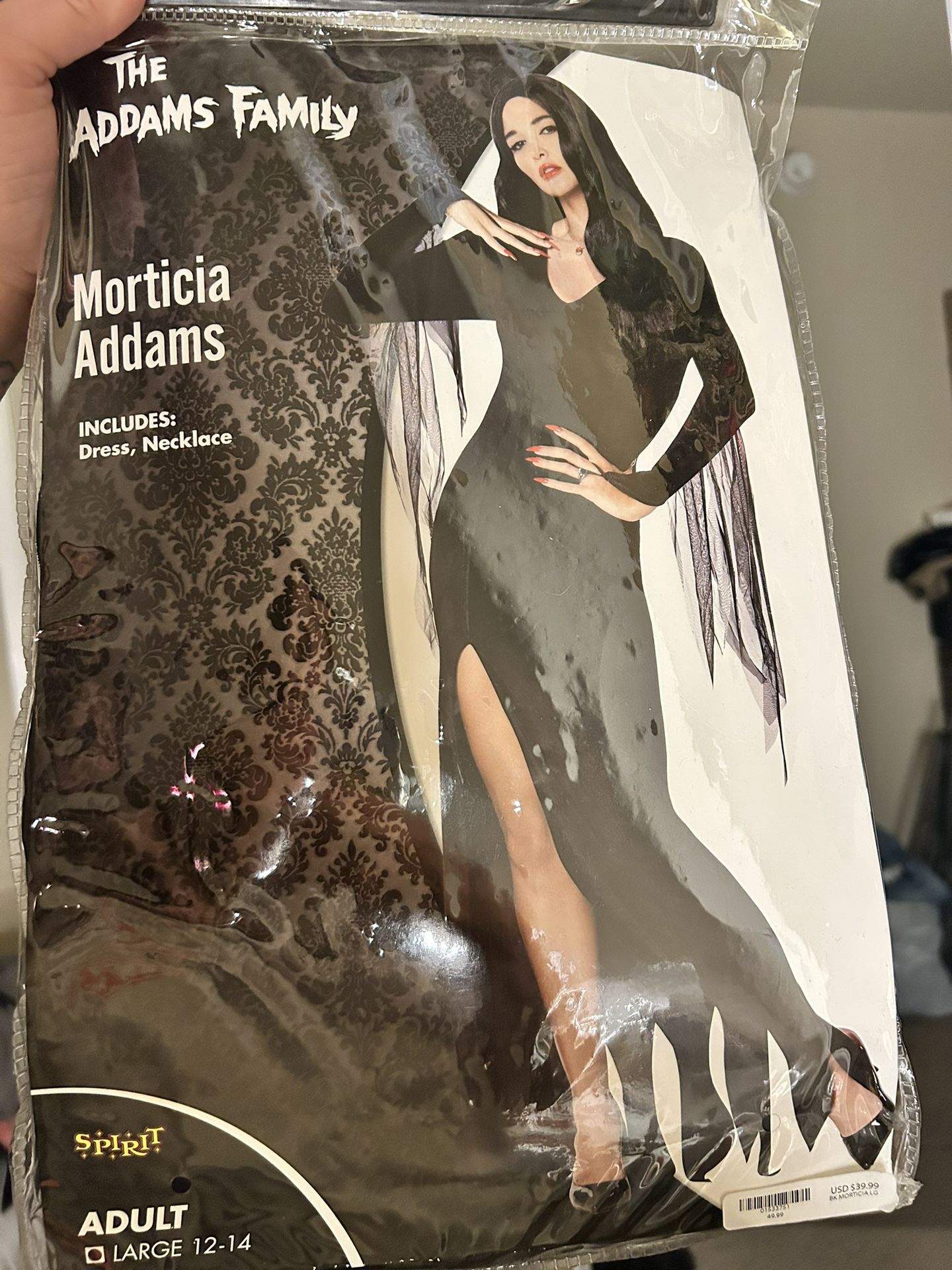 Morticia Adam’s Halloween Costume (can Fit M Really Good)