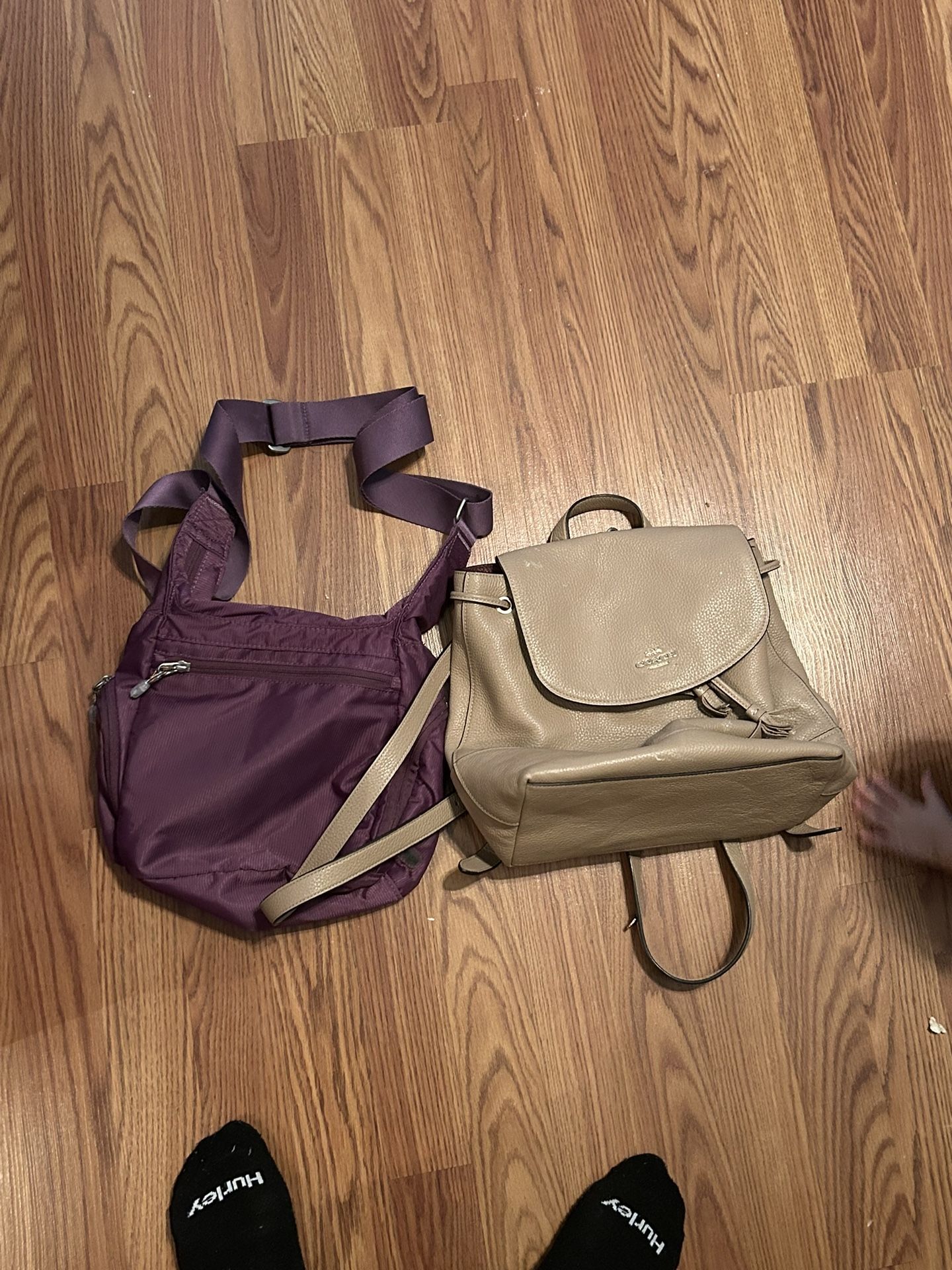 coach purse backpack and cross body purse ( bundle)