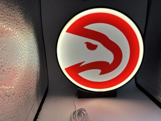Atlanta Hawks Illuminated Display | High-Detail 3D Printed LED Lightbox