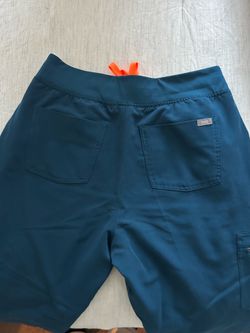 FIGS Technical Collection Women’s L Petite Blue Solid Jogger Scrub Pants