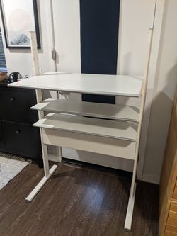 Ikea Fredrick Standing Desk White Adjustable