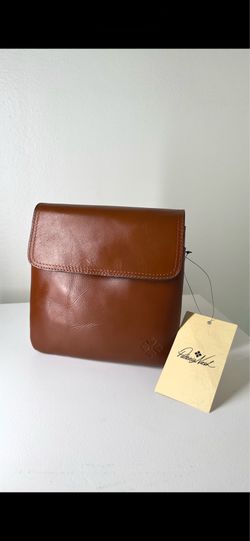 Patricia Nash Full-Grain Leather Crossbody Bag - Tan