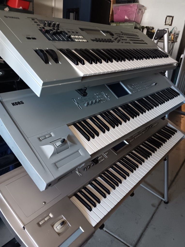 3 keyboards 2 Korg And 1 Yamaha
