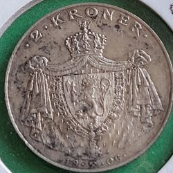 🇳🇴Low Mintage 1906 Norwegian 2 Kroner Silver Coin