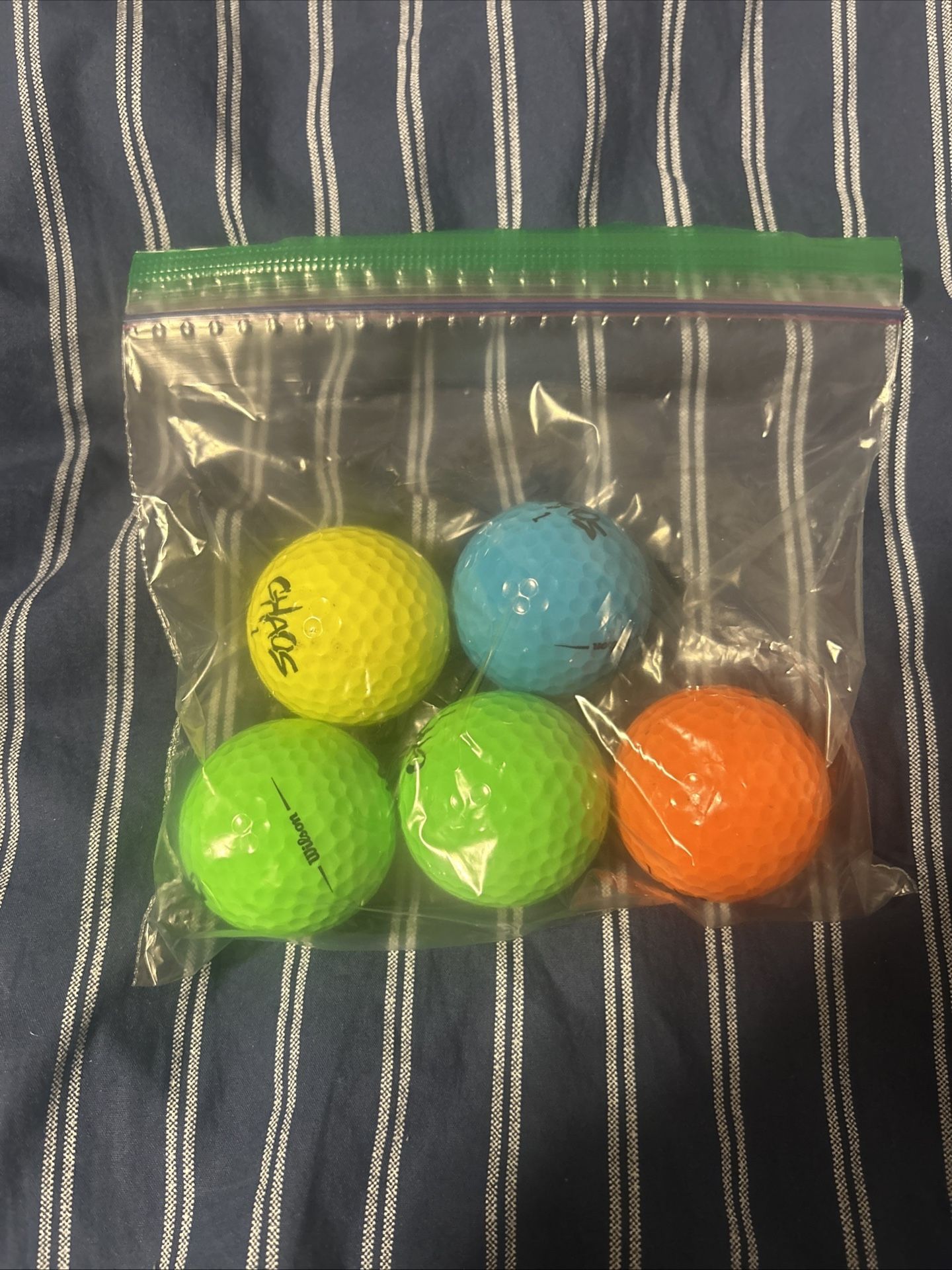Chaos Golf Balls 5 Pack Different Colors