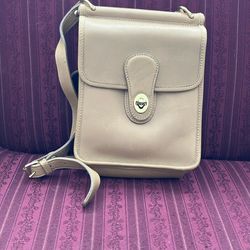 Tan Full Leather  7” X 9” handbag