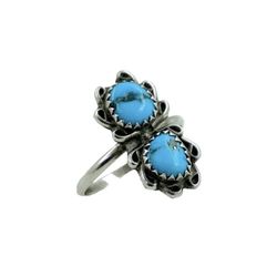 Henry Begay Navajo Woman Ring, Sz 7.5, 925 Sterling, Robin Egg Blue Turquoise
