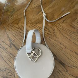 Madison West - Round - Taupe or Beige Colored - Hand or Crossbody Bag