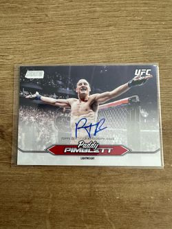 UFC Topps Stadium Club Paddy Pimblett autograph