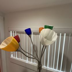 Beautiful glass flower, multicolored lamp