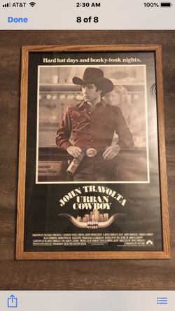Framed Urban Cowboy movie poster