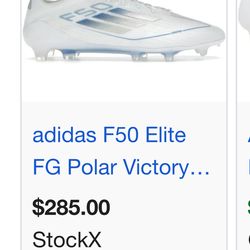 Adidas F50 Elite Polar White & Blue Cleats