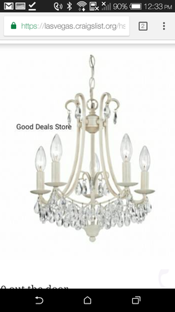 Chandelier Antique Cream With Clear Crystal Mini Chandelier Lamp