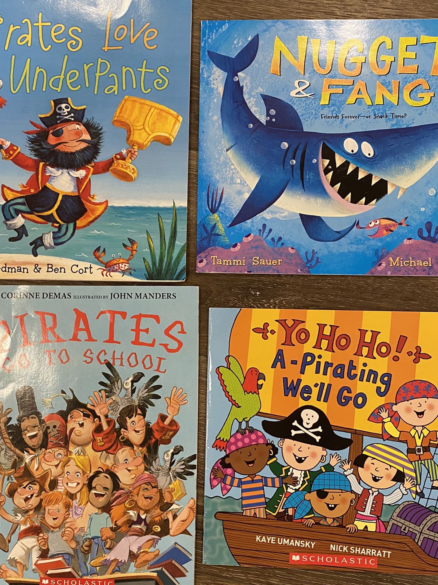 Set Of 4 Pirate And Shark Childrens Books