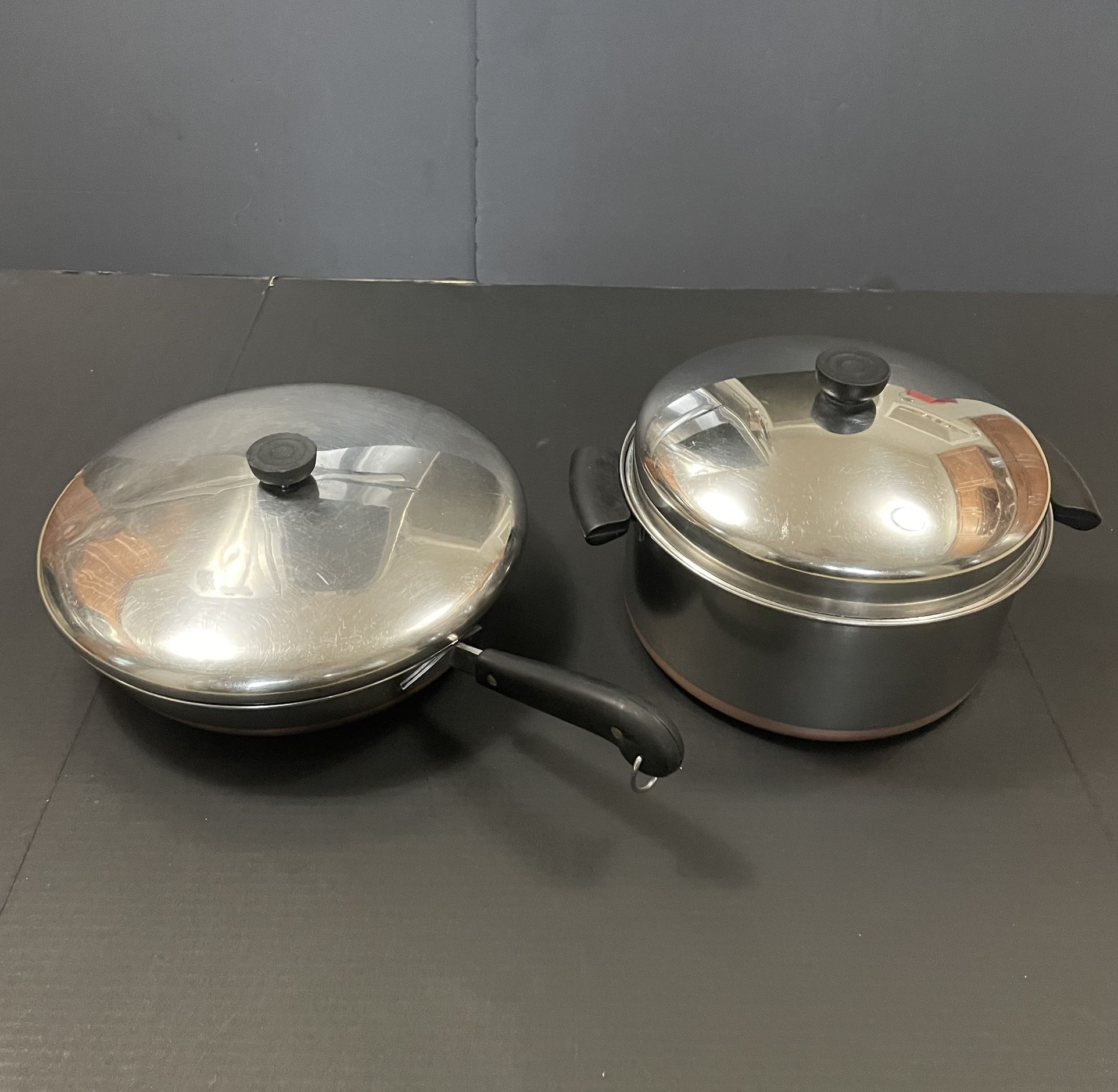 1801 Revere Ware Copper Bottom Cookware
